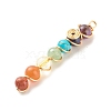 Chakra Natural & Synthetic Gemstone Copper Wire Wrapped Big Pendants PALLOY-JF01622-4