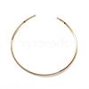 PVD Vacuum Plating 304 Stainless Steel Textured Wire Necklace Making STAS-B036-03G-2