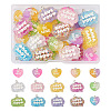 Cheriswelry 30Pcs 15 Styles Transparent Resin Pendants RESI-CW0001-21-12