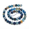 Dyed Natural Agate Faceted Round Beads Strands X-G-E267-21-3