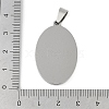 Non-Tarnish 201 Stainless Steel Pendant Cabochon Settings STAS-L279-012P-01-3