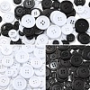 100Pcs 10 Styles Resin Buttons RESI-YW0003-14-2