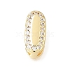 Brass Micro Pave Clear Cubic Zirconia Initial Spacer Bars KK-E802-34G-I-1