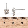 SHEGRACE Brass Micro Pave Cubic Zirconia Stud Earrings XGRQ4N571-707P-3