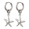 Ocean 304 Stainless Steel Hoop Dangle Earrings for Women EJEW-JE07267-02-4