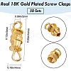 50Pcs Brass Screw Clasps KK-BBC0018-50G-2