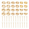 Spritewelry 48Pcs 6 Style Brass Bead Frame KK-SW0001-06-13