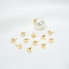 Heart Brass Head Pins KK-U051-02G-01-1