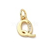 Brass Micro Pave Cubic Zirconia Charms KK-I382-03G-Q-1