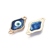 Alloy Enamel Blue Evil Eye Links Connector Charms with Resin ENAM-N071-03D-G-2
