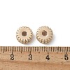 Brass Micro Pave Cubic Zirconia Daisy Spacer Beads KK-U052-32G-NF-2