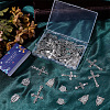 80Pcs 8 Styles Alloy Tibetan Style Pendants & Chandelier Component Links Kits FIND-SC0022-99-6