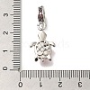 Rack Plating Alloy Rhinestone European Dangle Charms FIND-H005-45P-05-3