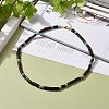 Coconut & Natural Imperial Jasper Beaded Necklaces NJEW-JN03727-2