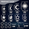 Yilisi DIY Moon & Star Drop Earring Making Kit DIY-YS0001-35-3