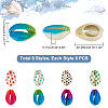  64Pcs 8 Styles Spray Paint & Printed Cowrie Shell Beads SHEL-NB0001-56-2