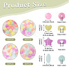 200Pcs 4 Style Luminous Acrylic Beads TACR-FS0001-02-6