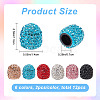 CRASPIRE 12Pcs 6 Colors Polymer Clay Rhinestone Bling Valve Stem Caps FIND-CP0001-37-2