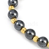 Synthetic Non-magnetic Hematite Beaded Stretch Bracelets for Women Men BJEW-F480-02B-2