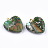 Synthetic Gold Line Regalite/Imperial Jasper/Sea Sediment Jasper Pendants G-T111-03B-2