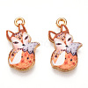 Painted Alloy Pendants PALLOY-P288-05G-04-1