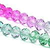 Transparent Painted Glass Beads Strands X1-DGLA-A034-T8mm-A03-4
