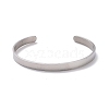 Non-Tarnish 304 Stainless Steel Open Cuff Bangle BJEW-G653-01P-03-1