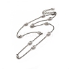 Non-Tarnish 304 Stainless Steel Curb Chain Necklaces NJEW-P275-01P-1