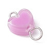 6Pcs 6 Colors Acrylic Bead in Bead Heart Connector Charms PALLOY-JF03342-02-4