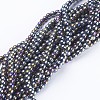 Glass Beads Strands X-GR4mm27Y-AB-1