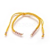 Nylon Cord Braided Bead Bracelets Making BJEW-F360-FRG22-1