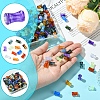 250Pcs Gradient Color Transparent Acrylic Beads OACR-FS0001-93-2