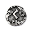 Rune Letters Alloy Pendants PALLOY-S193-01AS-06-1