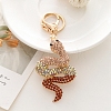 Alloy Rhinestone Keychains PW-WGC393B-03-1