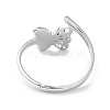 Non-Tarnish 304 Stainless Steel Hollow Out Butterfly Adjustable Ring for Women RJEW-I097-03P-3