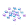 Opaque Spray Painted Glass Beads GLAA-G118-01N-1