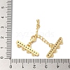 Brass Micro Pave Cubic Zirconia Chain Extender KK-L216-004A-G-3