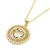 Brass Micro Pave Clear Cubic Zirconia Pendant Necklaces NJEW-Z035-02B-G-2