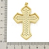 Rack Plating Brass Pave Cubic Zirconia Pendants KK-U029-02G-04-3