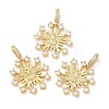 Brass Micro Pave Cubic Zirconia Pendants KK-M246-14G-3