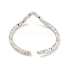 Non-Tarnish 304 Stainless Steel V-shape Open Cuff Ring for Women RJEW-A043-30P-3