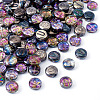 100Pcs 5 Styles Transparent Electroplated UV Plating Glass Beads GLAA-TA0003-19D-3