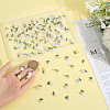 20 Sets White Lily Flower Charms & Flora Leaves Beads FIND-SC0010-77-3
