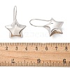 Star Brass Dangle Earrings EJEW-B132-05P-5