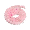 Frosted Natural Rose Quartz Bead Strands X-G-J120-30-6mm-3