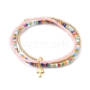 Glass Seed Beads Multi-Strand Bracelets BJEW-JB05627-M-3