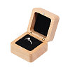 Wooden Jewelry Storage Magnetic Gift Case CON-WH0095-79B-1