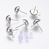 Iron Stud Earring Findings IFIN-F136-10mm-08P-1