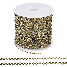 Brass Coated Iron Flat Cable Chains CH-TAC0007-01AB