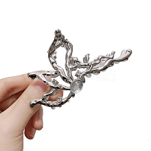 Hollow Butterfly Alloy Rhinestone Large Claw Hair Clips PW-WG67133-01